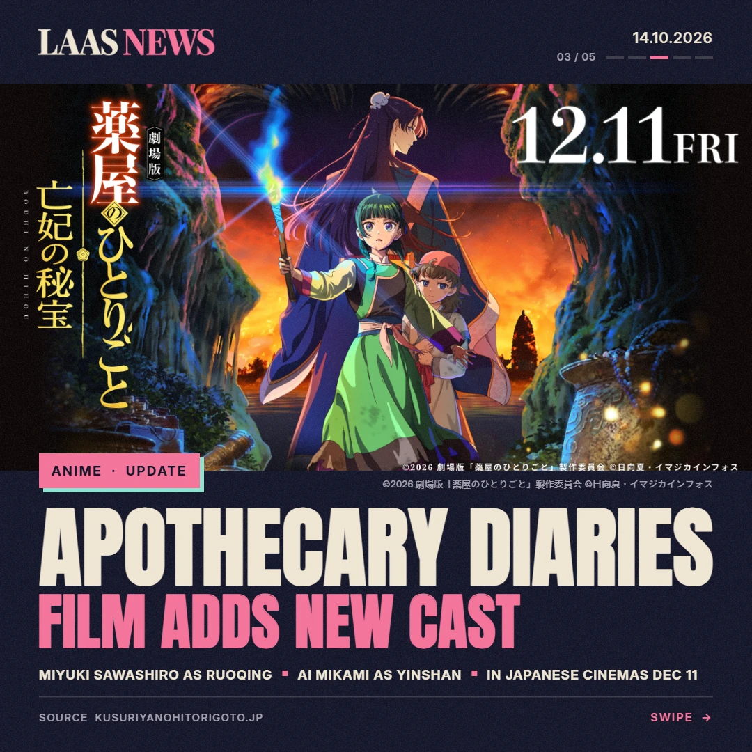 The Apothecary Diaries film adds new cast!