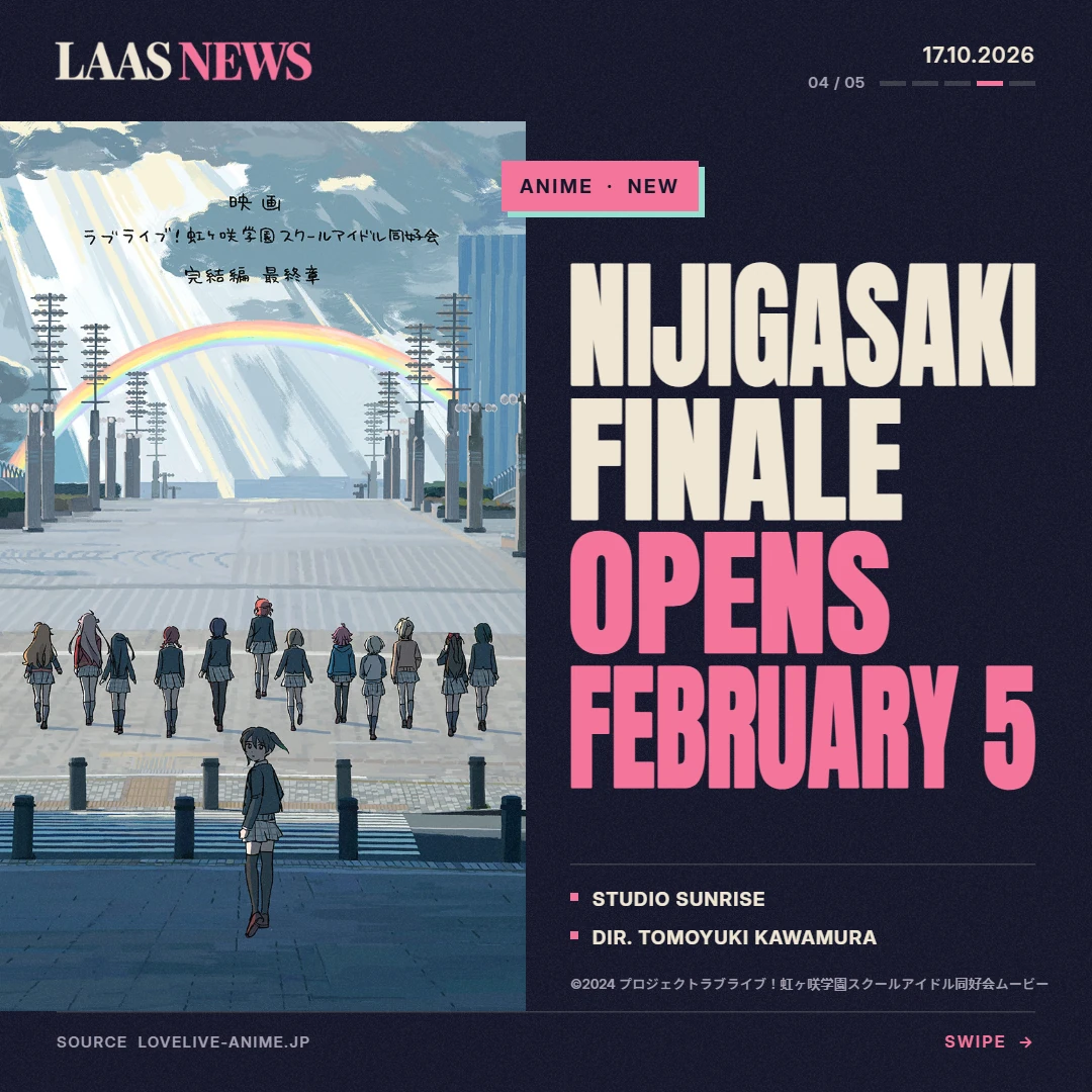 LOVE LIVE! NIJIGASAKI FINAL FILM OPENS FEBRUARY 5!
